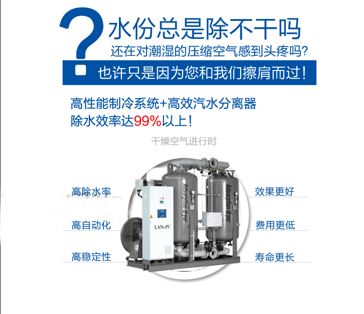 干燥機(jī)水份除不干凈怎么辦